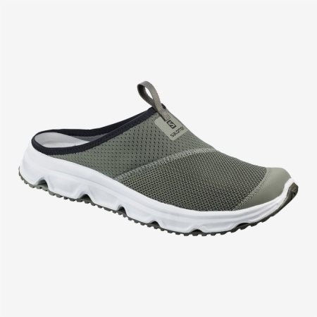 Salomon RX SLIDE 4.0 Mens Slippers Grey UK GKIL